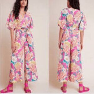 Anthropologie For Reo Farm "Eulalie" Floral Wide Leg Jumpsuit (#D-2)